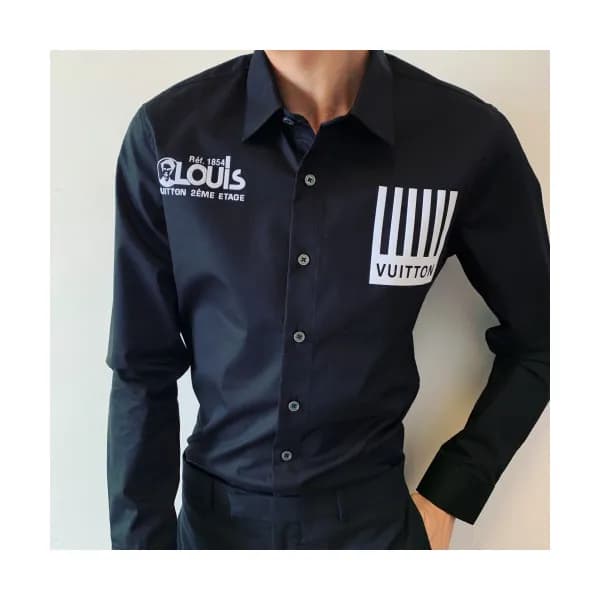 Louis vuitton 2019 Mens Logo Slim Fit Cotton shirt… - 1