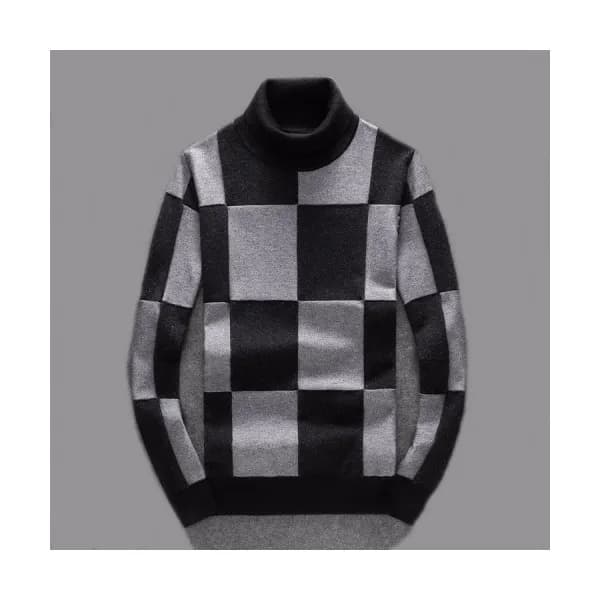 Burberry 2019 Mens Retro Logo Turtle-neck Sweater … - 1