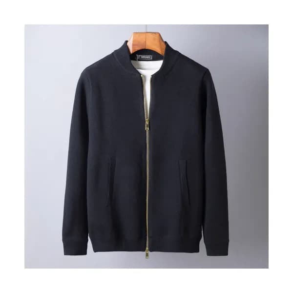 Versace 2019 Logo Mens Logo Cashmere Jacket- 베르사체 … - 1