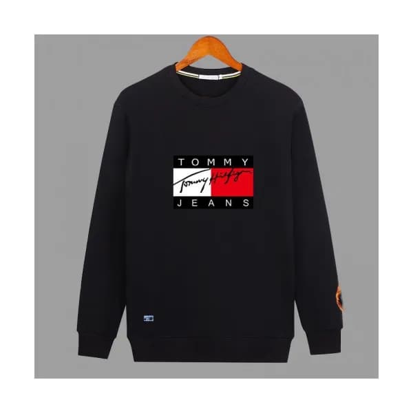 Tommy 2019 Mens Logo Cotton Man-to-man - 토미 2019 … - 1
