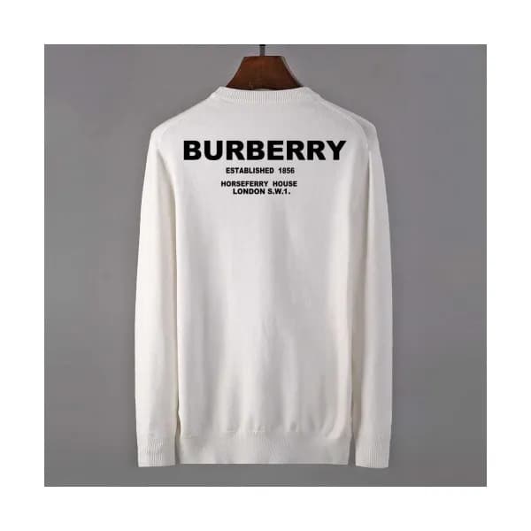 Burberry 2019 Mens Retro Logo Crew-neck Wool Sweat… - 1