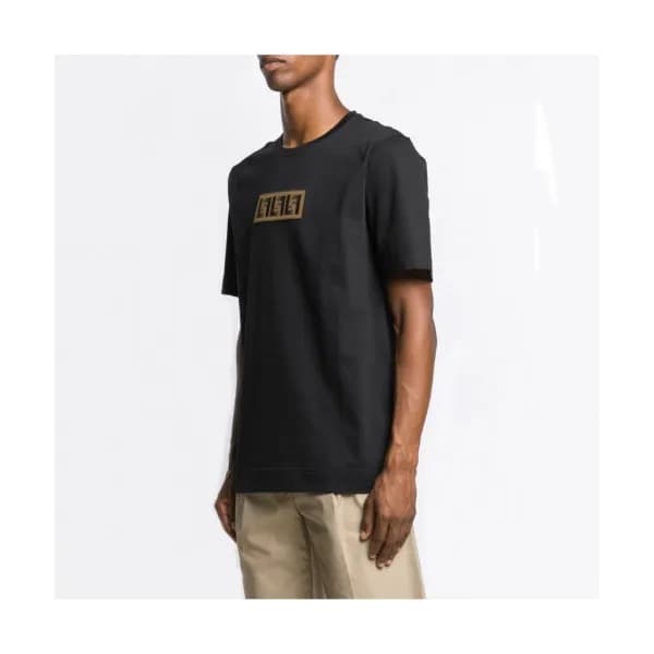 [펜디]Fendi 2019 Mens Logo Casual Cotton Short Sleev… - 1
