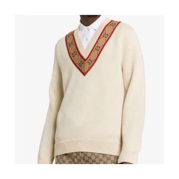 Gucci 2020 Mm/Wm Casual V-neck Wool Sweaters - 구찌 … - 1