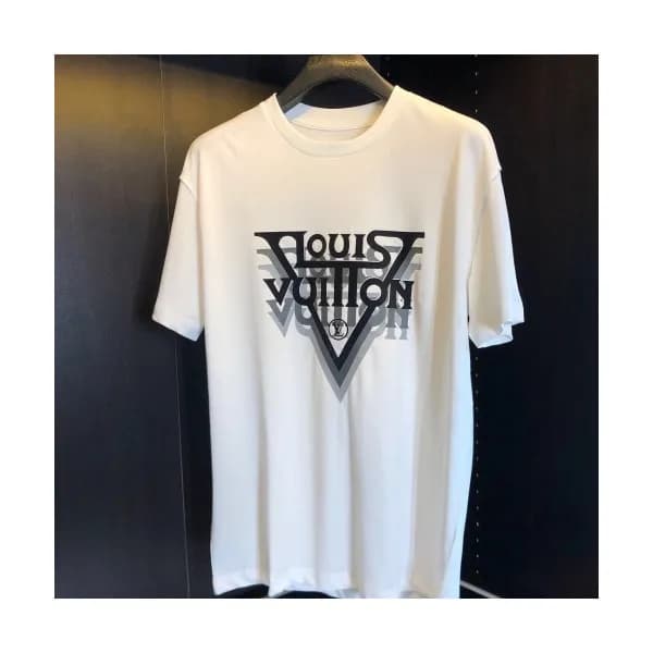 Louis vuitton 2020 Mens Logo Cotton Short Sleeved … - 1
