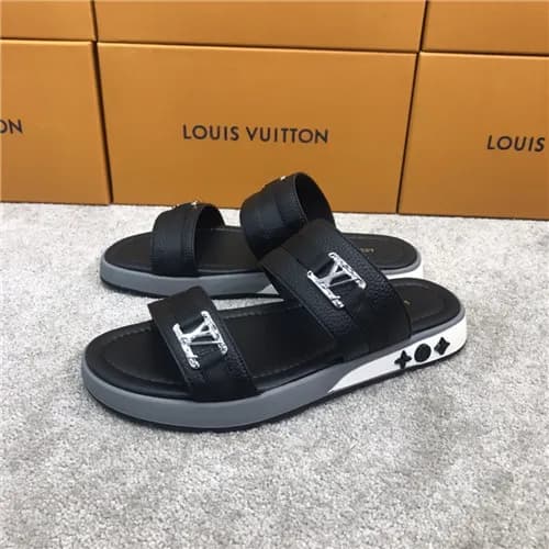 Louis Vuitton 2021 Men's Leather Slipper,LOUS2… - 1