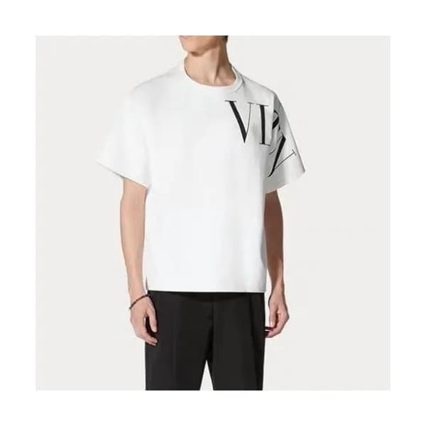 Valentino Mens Logo Crew-neck Short Sleeved Tshir… - 1