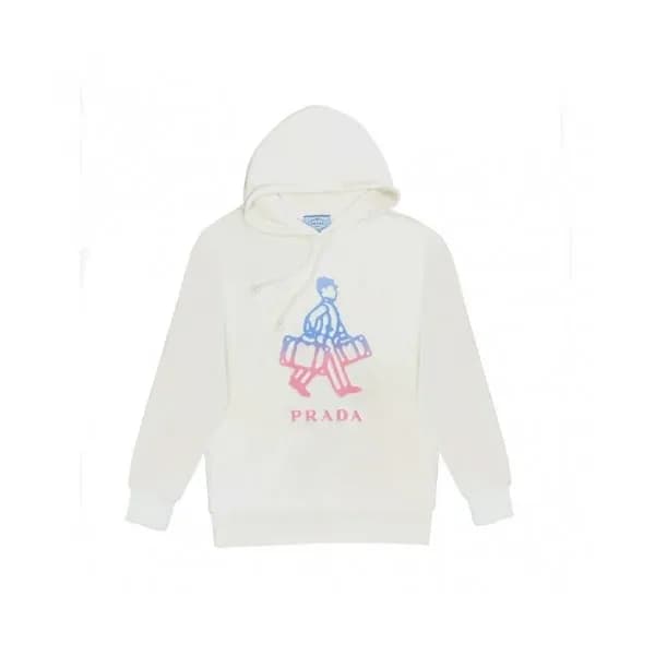 Prada Mm/Wm Casual Cotton Hoodie White - 프라다 2021… - 1