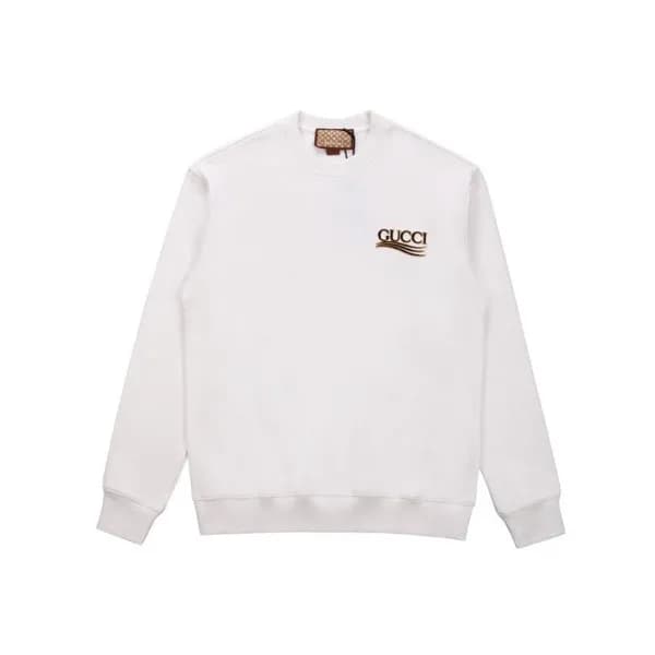 Gucci Mm/Wm Logo Crew-neck Cotton Tshirts Ivory … - 1