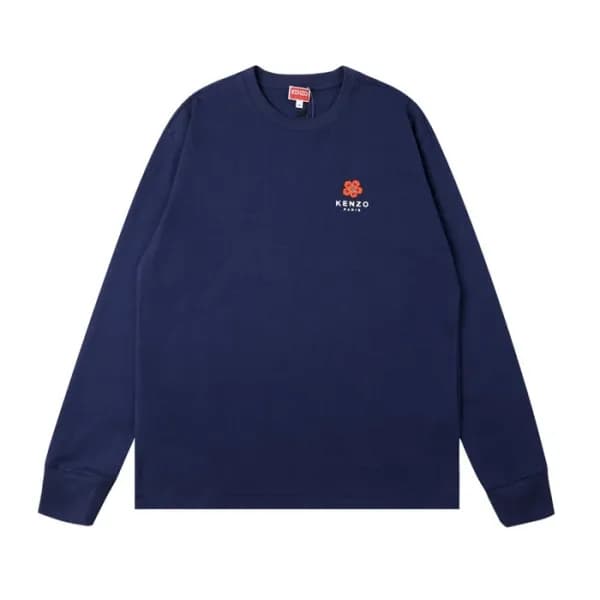 겐조 남/여 캐쥬얼 네이비 맨투맨 - Unisex Navy Tshirts - ken0185… - 1