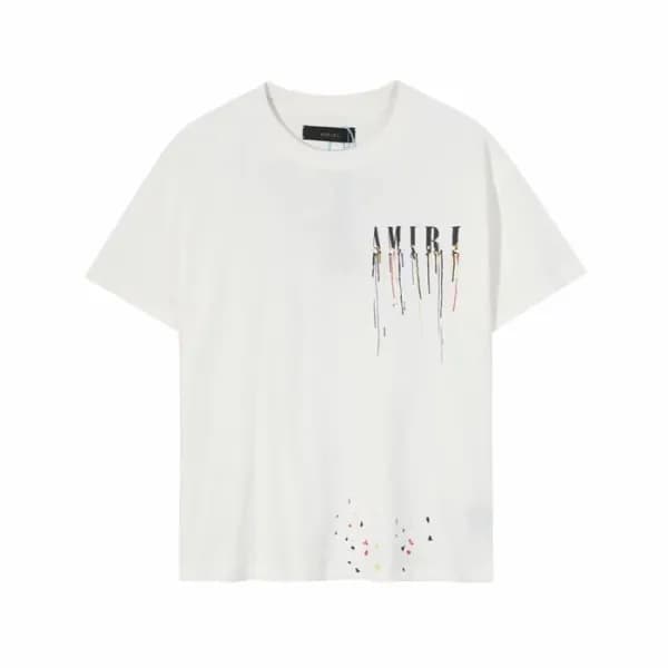 아미리 남성 화이트 크루넥 반팔티 - Mens White Tshirts - amr0346x - 1