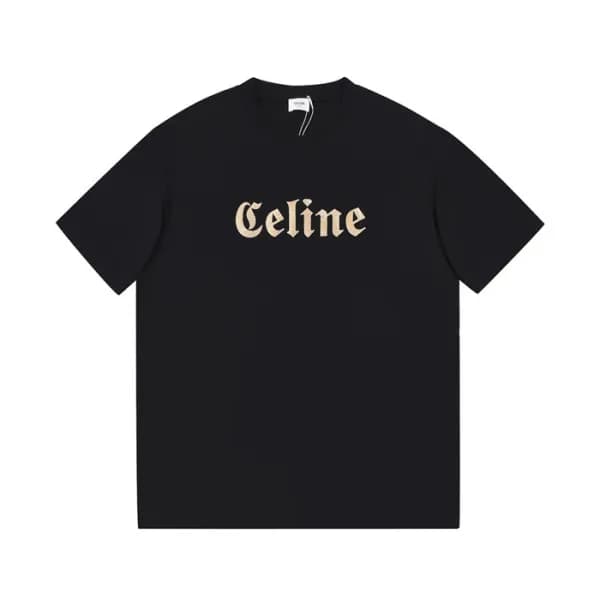 셀린느 남성 크루넥 블랙 반팔티 - Mens Black Tshirts - cel0253x - 1