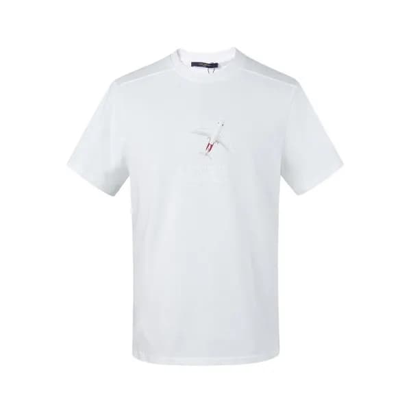 루이비통 남성 화이트 크루넥 반팔티 - Mens White Tshirts - lou0491… - 1