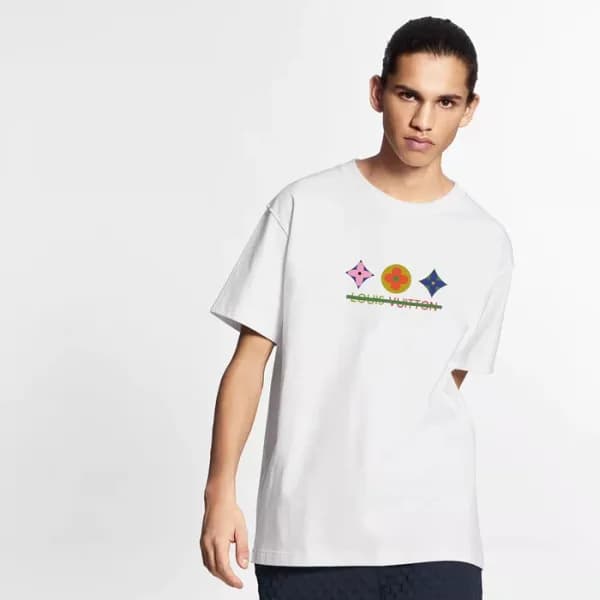 루이비통 남성 화이트 크루넥 반팔티 - Mens White Tshirts - lou0492… - 1