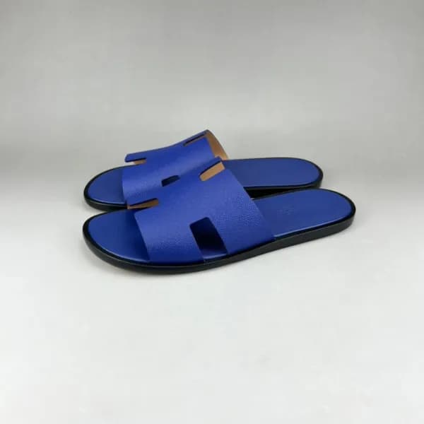 에르메스 남성 블루 이지미르 - Mens Blue Slippers - her0827x - 1