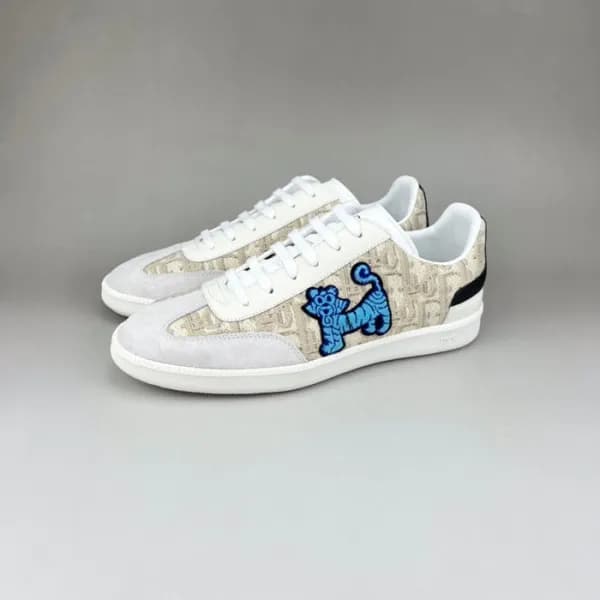 디올 남성 시그니처 아이보리 스니커즈 - Mens Ivory Sneakers - dio01… - 1