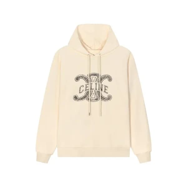 셀린느 남성 캐쥬얼 아이보리 후드티 - Mens Ivory Hoodie - cel0499x - 1