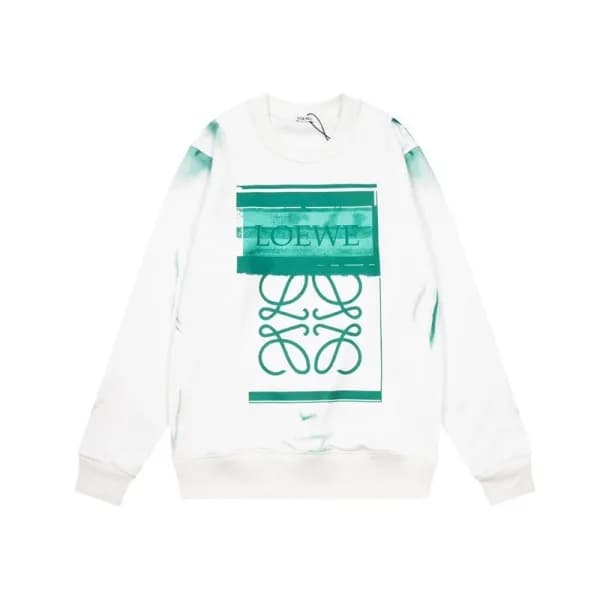로에베 남/녀 클래식 화이트 맨투맨 - Unisex White Tshirts - loe06… - 1