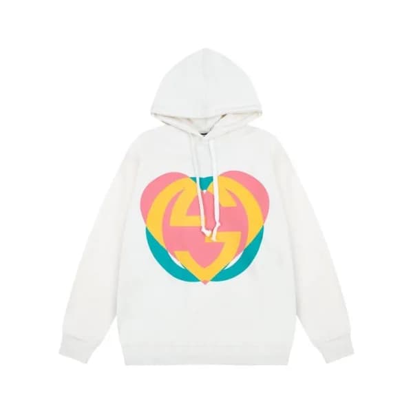 구찌 남/녀 트렌디 화이트 후드티 - Gucci Unisex White Hoodie - … - 1