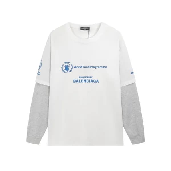 발렌시아가 남성 화이트 맨투맨 - Balenciaga Mens White Tshirts -… - 1