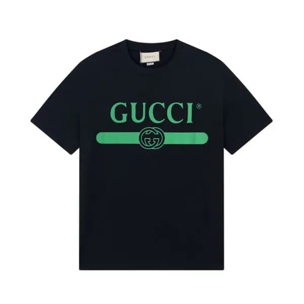 구찌 남/녀 블랙 크루넥 반팔티 - Gucci Unisex Black Short sleev… - 1