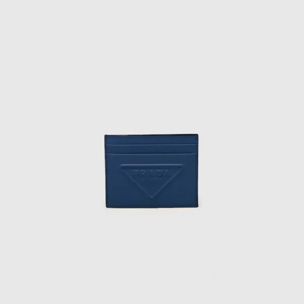 프라다 남성 블루 카드 지갑 - Prada Mens Blue Card Wallets - p… - 1