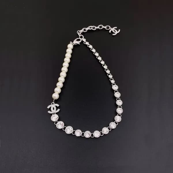 샤넬 여성 진주 목걸이 - Chanel Womens White Gold Necklace -… - 1
