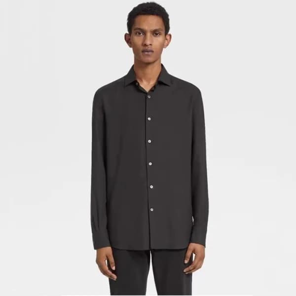 에르메네질도 제냐 남성 블랙 셔츠 - Ermenegildo Zegna Mens Black … - 1