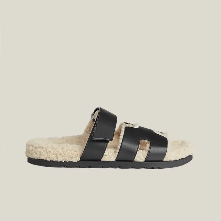 에르메스 여성 시프레 울스킨 샌들 【매장-200만원대】 - Hermes Womens Bla… - 1