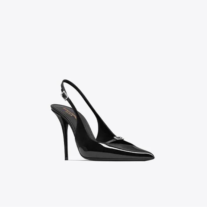 생로랑 여성 페이턴트 슬링백 펌프스 【매장-190만원대】 - Saint Laurent W… - 1