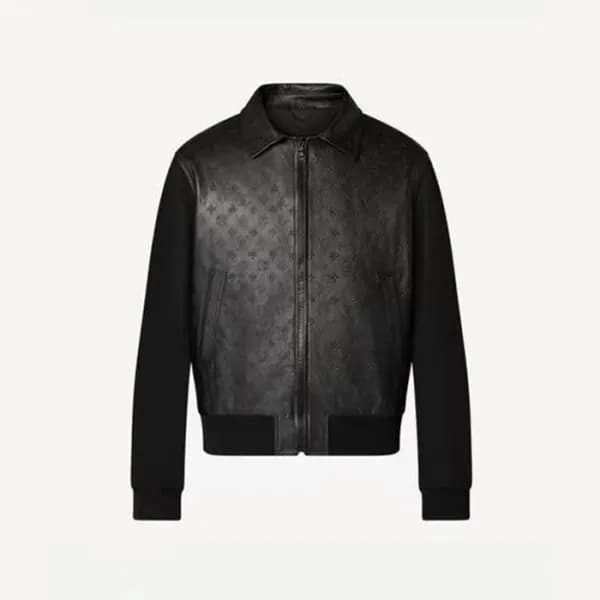 루이비통 남성 블랙 가죽 자켓 - Louis vuitton Mens Black Jacket… - 1