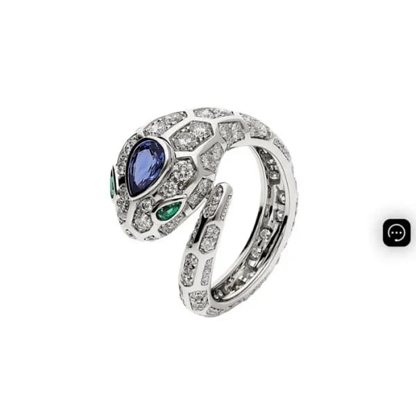 불가리 여성 화이트 골드 반지 - Bvlgari Womens White Gold Ring … - 1