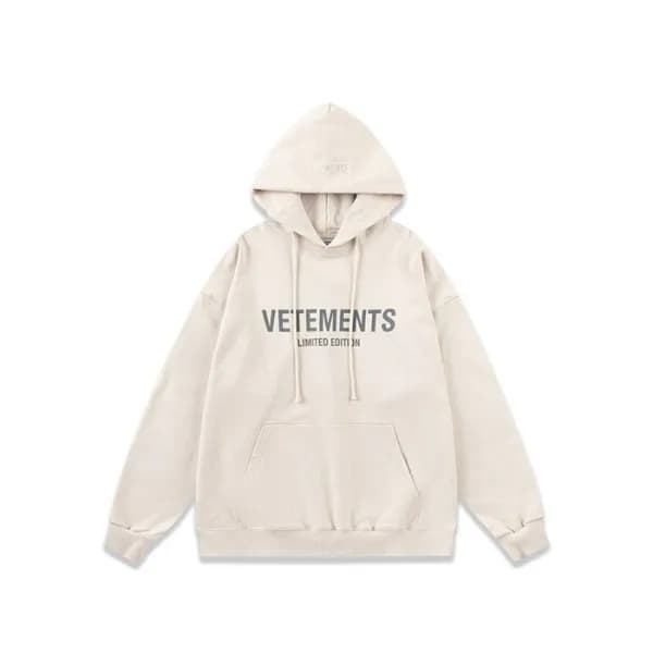베트멍 남성 베이지 후드티 - Vetements Mens Beige Hoodie - vec… - 1