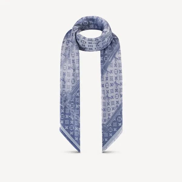 루이비통 남성 블루 머플러 - Louis vuitton Mens Blue Muffler -… - 1
