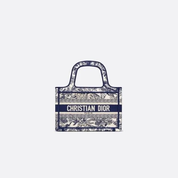 디올 여성 네이비 미니 북토트 - Dior Womens Mini Book Tote - di… - 1