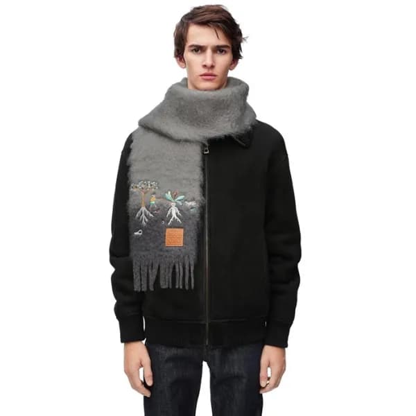 로에베 남/녀 그레이 머플러 - Loewe Unisex Gray Muffler -acc17… - 1