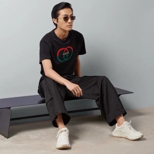 구찌 남성 블랙 반팔 티셔츠 - Gucci Mens Black Tshirts - guc62… - 1