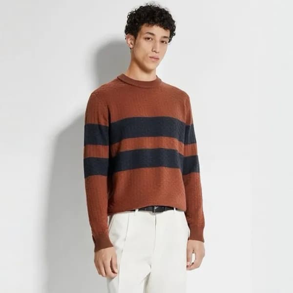 에르메네질도 제냐 남성 라운드 스웨터 - Ermenegildo Zegna Mens Roun… - 1
