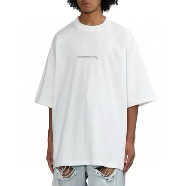 베트멍 남/녀 라운드 반팔 티셔츠 - Vetements Unisex Over Size Ts… - 1