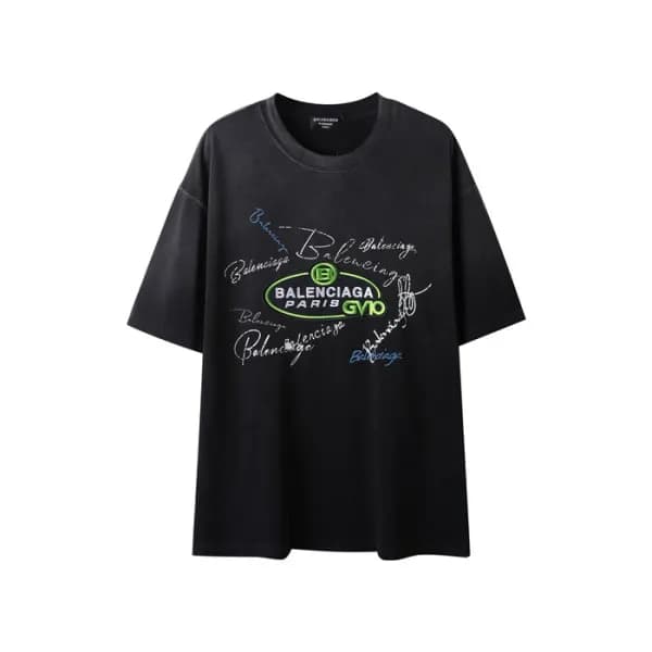 발렌시아가 남성 라운드 반팔 티셔츠 - Balenciaga Mens Round Tshirt… - 1
