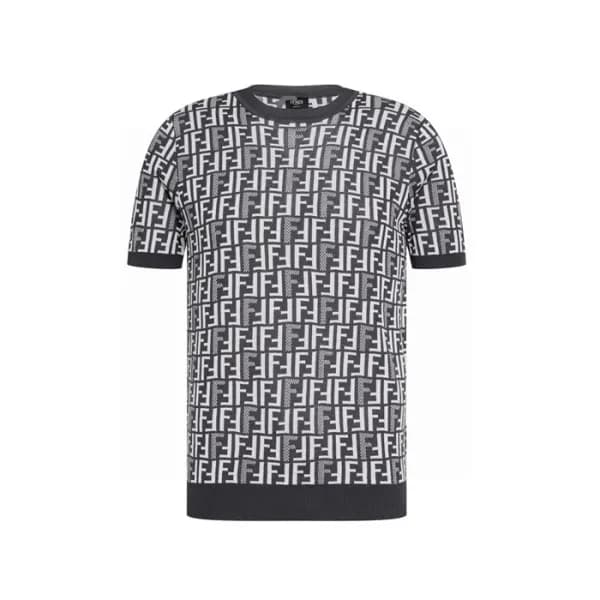 펜디 남성 라운드 반팔 티셔츠 - Fendi Mens Round Tshirt - fec68… - 1