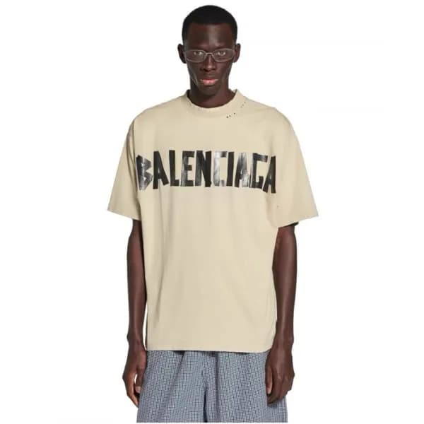 발렌시아가 남성 라운드 반팔 티셔츠 - Balenciaga Mens Round Tshirt… - 1