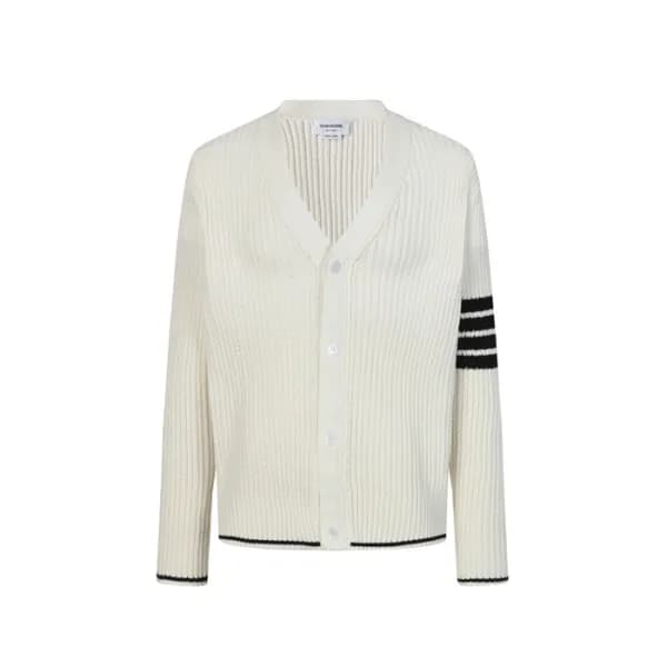 톰브라운 남성 브이넥 가디건 - Thom Browne Mens V-neck Cardigan… - 1