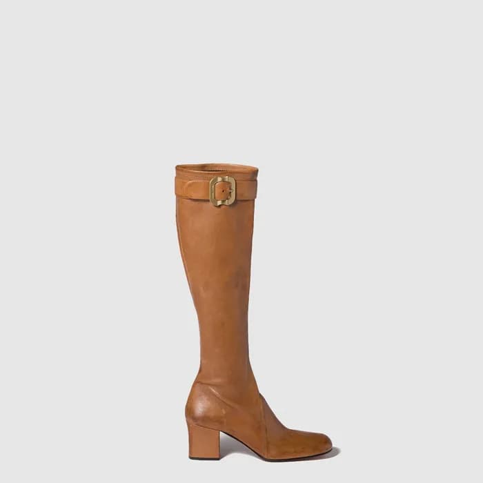 미우미우 여성 버클 장식 나파 가죽 부츠 - Miumiu Womens Buckle-embe… - 1