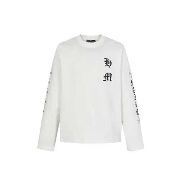 크롬하츠 남성 라운드 긴팔티 - Chrome Hearts Mens Round Tshirt … - 1