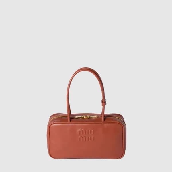미우미우 여성 보 가죽 탑 핸들 백 - Miumiu Womens top handle bag… - 1