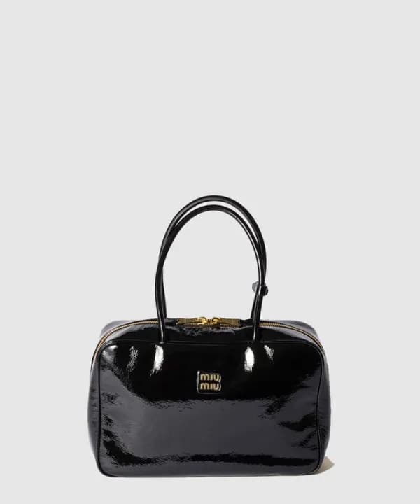 미우미우 여성 나플락 페이턴트 가죽 보 백 - Miumiu Womens Naflac Pat… - 1