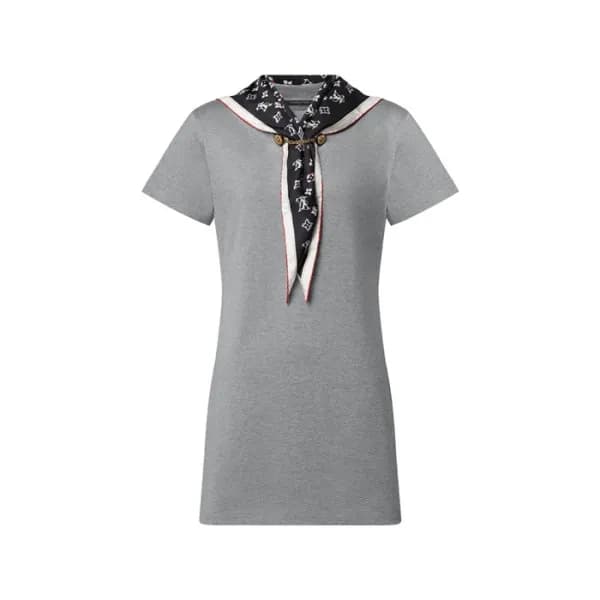 루이비통 여성 네이비컬 스카프 티셔츠 드레스 - Louis vuitton Womens Na… - 1