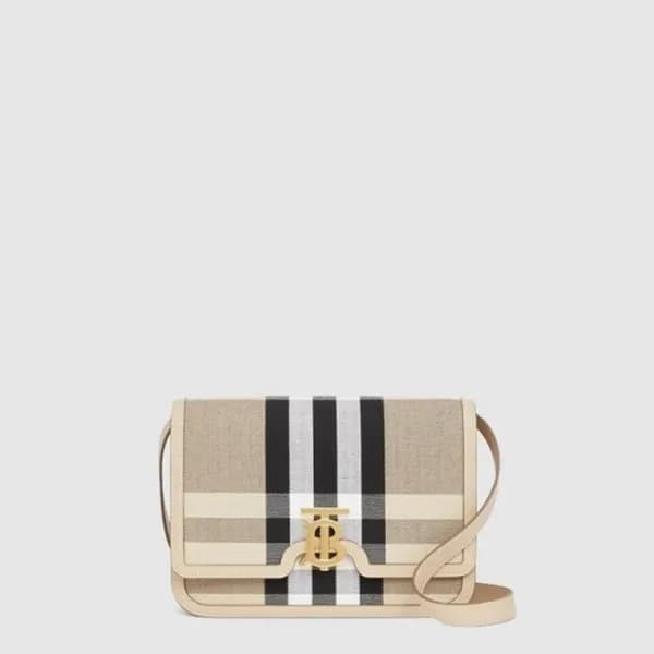 버버리 여성 미디엄 체크 숄더백 - Burberry Womens Medium Check S… - 1