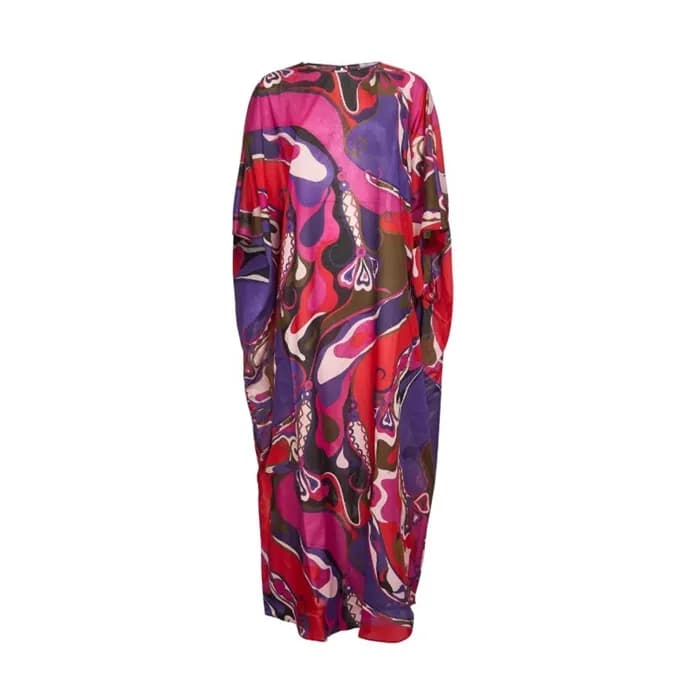 푸치 여성 드레이핑 드레스 - Pucci Womens Abstract Print Drape… - 1