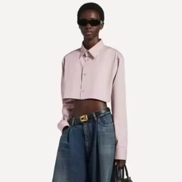 발렌시아가 여성 크롭 셔츠 - Balenciaga Womens Cropped shirt -… - 1